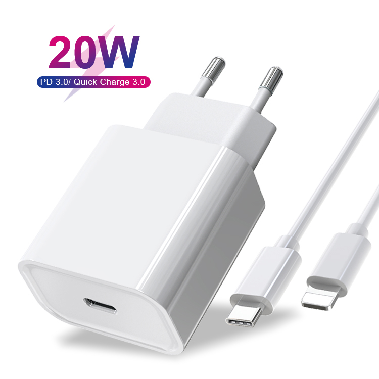 USB Type C Wall Charger 20W PD Charger adapter and Cable for Phone 11 12 Magsafing Usb-C Pd 20W 18W Chargers