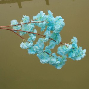 Cherry Blossoms Artificial Flowers Baby’s Breath Fake Flowers DIY Wedding Decoration Home Bouquet Faux Flowers Branch