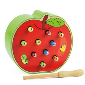 Gifts For Preschool Kids Fruit Shape Worms Trap Game Plastic Catching Worm Toy