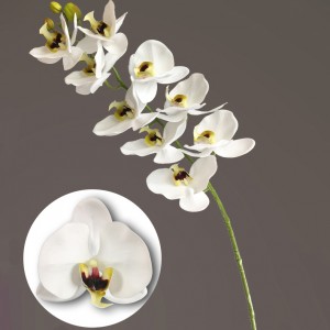 New wedding home decorative flower white fake silk Phalaenopsis orchids flower 3D Print real touch latex artificial orchids