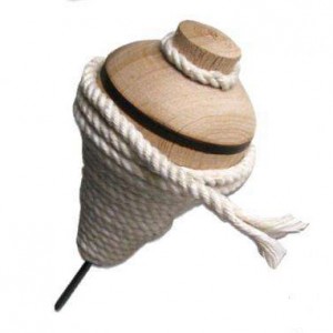 Wholesale Mexican Classic Mesquite Wooden Spinning Trompos throwing top toy