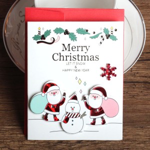 New Hot Selling Products Christmas And New Year Greeting 3d Pattern Greeting Card