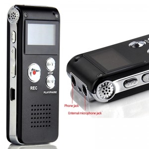 Mini Digital Voice Recorder for Lectures with Double Sensitive Microphone and MP3 Playback