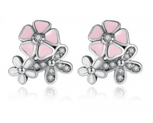 Latest Fashion Peach Blossom Flower Accessories Jewelry Custom Earring Women