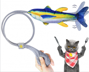 pet tease cat toy electric simulation fish beat interactive plush toy multi-purpose cat