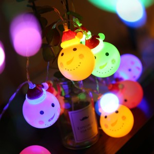 led lantern Christmas snowman battery light Christmas tree Santa Claus decoration light string