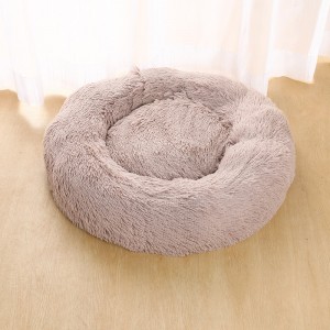 Super Soft Pet Bed Kennel Dog Round Cat Winter Warm Sleeping Bag Long Plush Puppy Cushion Mat Portable Cat Supplies