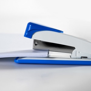 High Quality basic style medium sized desktop paper stapler manual metal office stapler with custom logo print