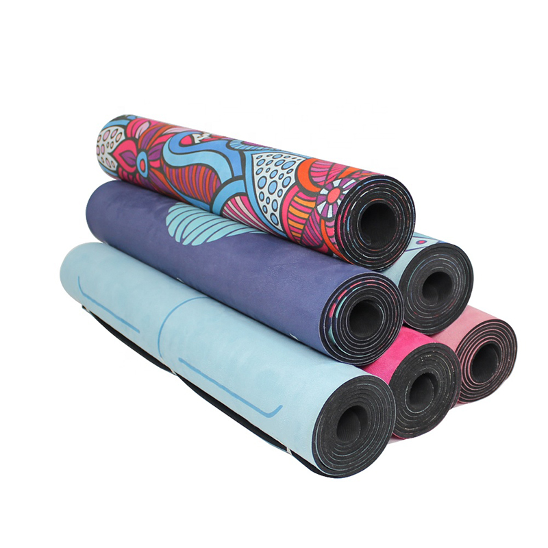 Wholesale OEMODM full color natural rubber yoga mats, suede yoga mat machine washable