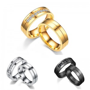 Fashion Saudi Dubai Pure Diamond 24K Gold Jewelry Ring Men