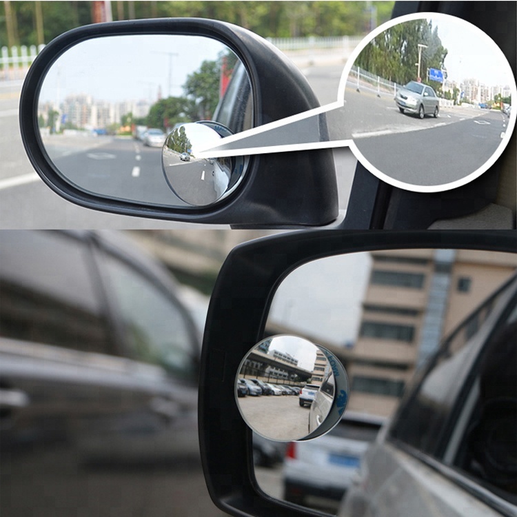Rust Resistant Aluminum 2″ Convex Blind Spot Mirror For Cars Motorcycles Trucks Snowmobiles