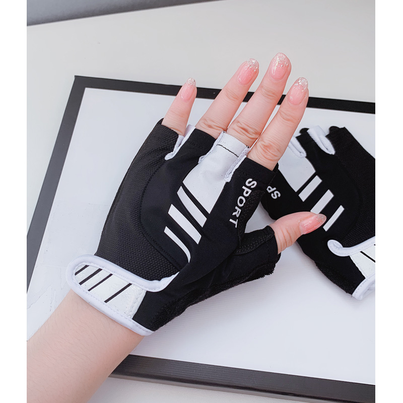 Sports Fitness Dumbbell Sports Bicycle Slip-proof breathable thin sunscreen half-finger gloves