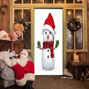 Wholesale Home Decoration Wallpaper Plastic Christmas Door Cover