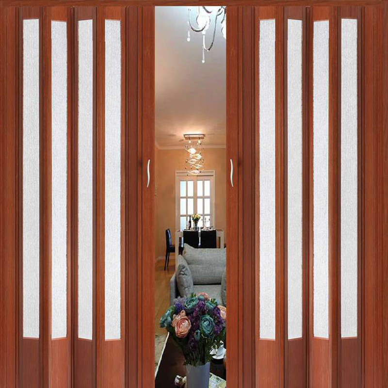 Pintu Akordion PVC Kaca Pembahagi Ruang Tamu