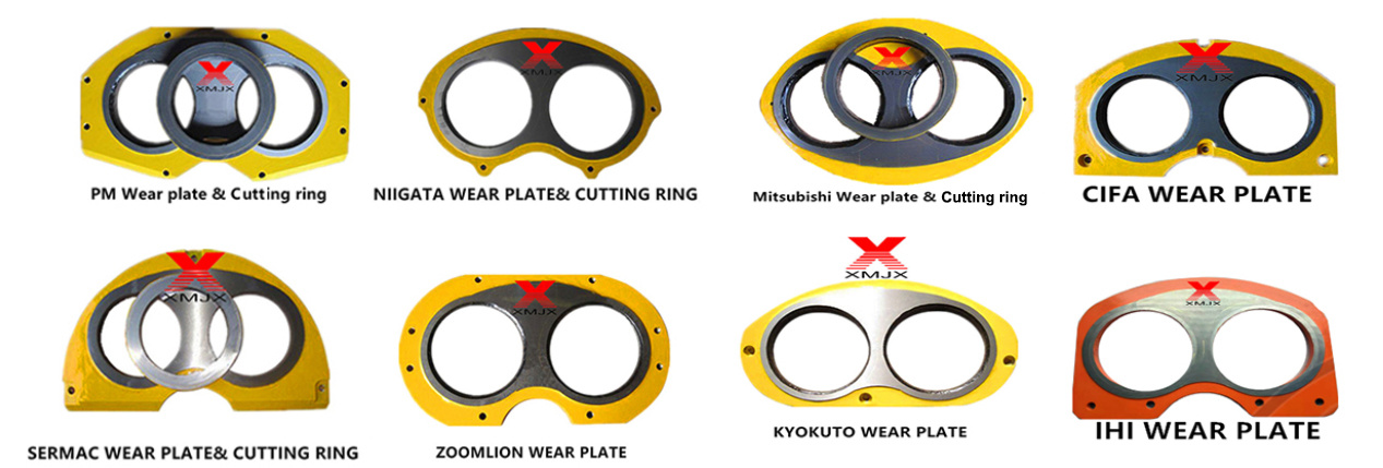 Schwing Putzmeister Zoomlion Niigata Kyokuto Mitsubishi noseća ploča i rezni prsten