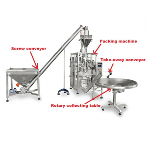 Máquina de embalagem vertical para farinha e pó