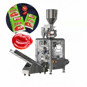 Barisan mesin pembungkusan kantung tomato vffs automatik sos tomato