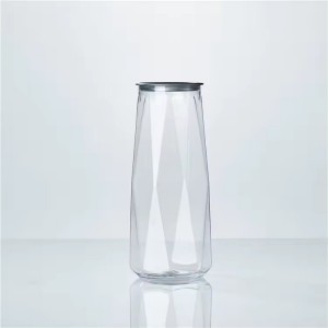 330ml 350ml Round Shape Empty Plastic Pet Easy Open Can with Easy Open Lid for Juice