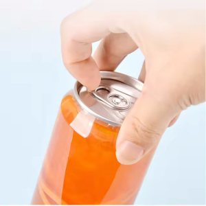 Venda quente preço de fábrica transparente PET plástico bebida refrigerante café lata com tampas fáceis de abrir