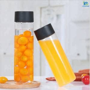 တရုတ်လက်ကား China PCR RPET Pet PLA Juice Bottle 8 Oz 250ml 350ml 500ml 12 Oz Round Juice Bottle Cold Pressed Juices Cold Brew Iced-Tea Bottle Hpp Compatible