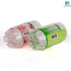 فیکٹری آؤٹ لیٹس چائنا پلاسٹک سیلنگ BPA مفت جوس بوتل پالتو مشروب شفاف پھلوں کے رس کی بوتل