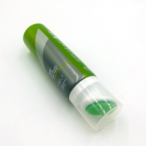 सिलिकॉन ब्रश हेड मसाज ट्यूबसह 120ml कॉस्मेटिक प्लास्टिक पॅकेजिंग मसाज ट्यूब