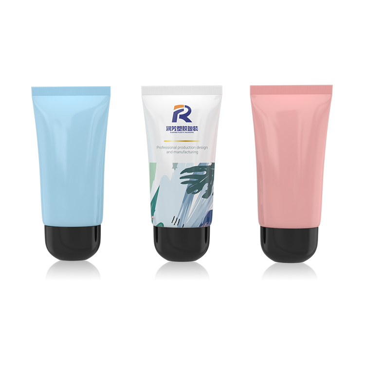 Plastica biodegradabile ovale Flat BB CC Cream Makeup Packaging Custom Squeeze Cosmetic Tube