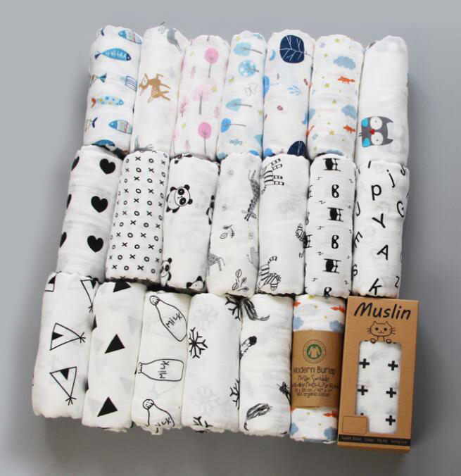 bamboo muslin fabric 100% cotton fabric double layer baby cloth
