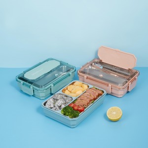 Boîte à lunch portable en acier inoxydable à plusieurs compartiments