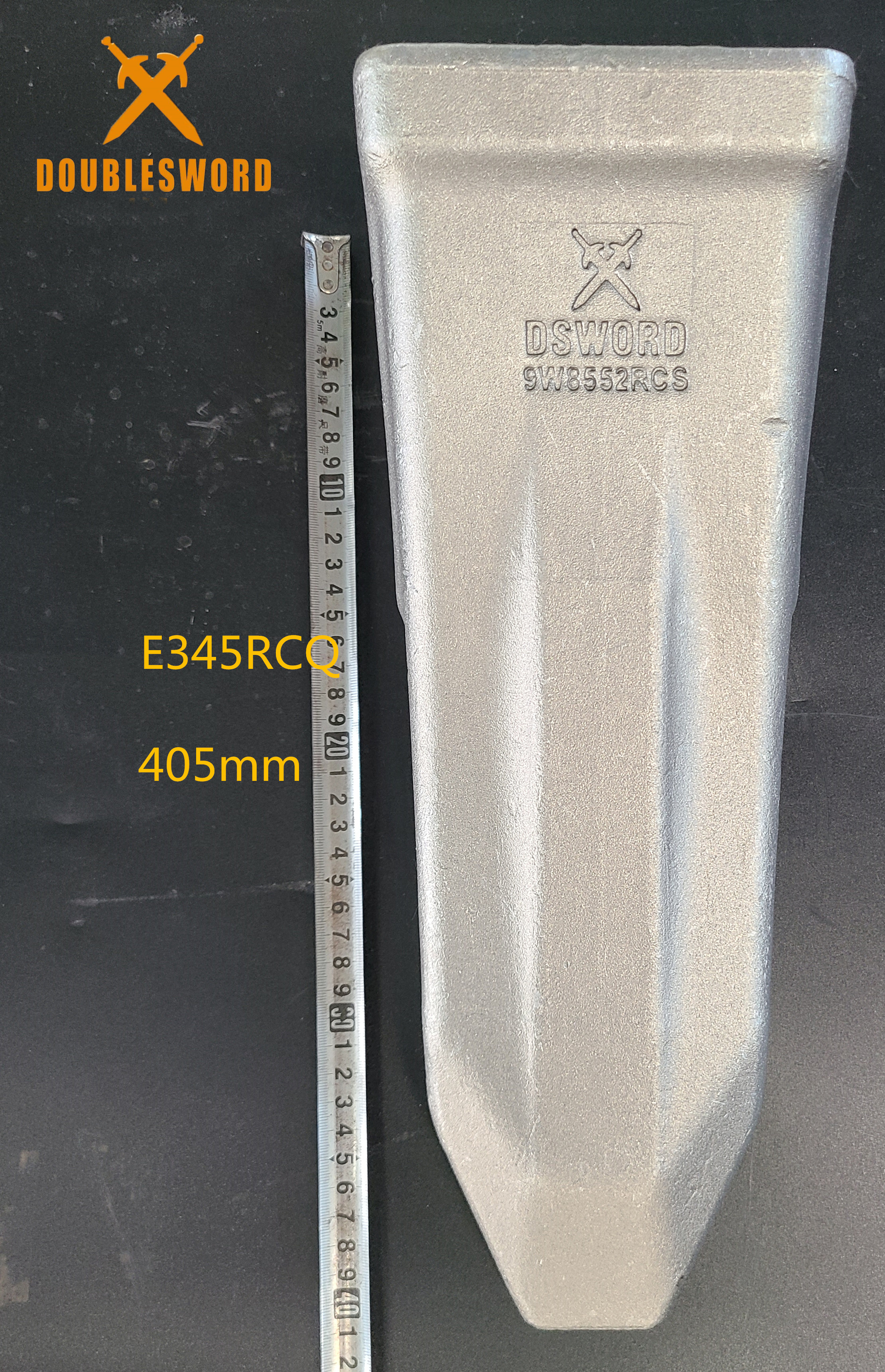 굴삭기 E345 9W8552 버킷 치아 및 핀 및 리테이너 헤비 듀티 굴삭기 예비 부품용 암석 유형 버킷 치아