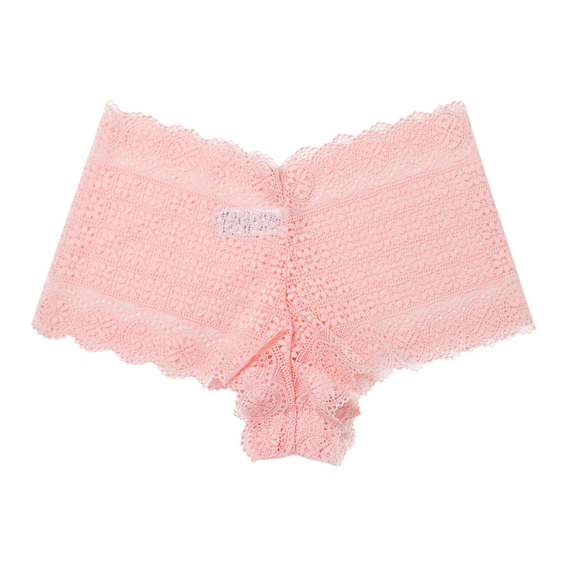 Stylish Pink Floral Embroidery Panty