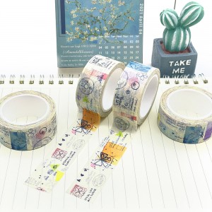 Washi Tape Korea Washi Masking Tape High Quality Custom Printed Dekorasyon Masking Washi Tape para sa Regalo