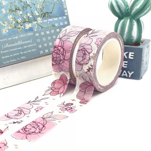 Custom Print Colored Decoration Adhesive Paper Masking Washi Tape