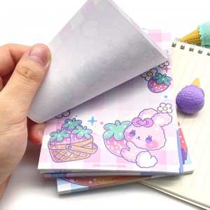 Custom Simple Square Business Nggawe Adhesive Transparent Sticky Notes