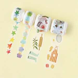 Bedste kvalitet brugerdefineret højkvalitets trykt selvklæbende farve dekorativ vintage washi tape