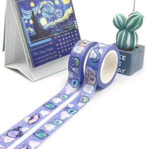 Paper Foil Printed Washi Tape Set Custom Adhesive Tape Printing Washi Paper Tape