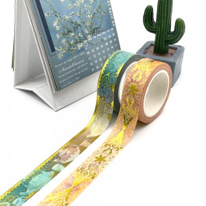 Washi Tape Sæt Folie Guld Skinny Dekorativ Maskering Washi Tape fra Kina
