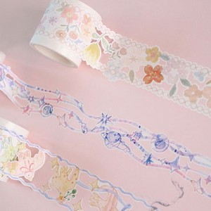Masking Print Design Flower Decoration Foil Washi Tape