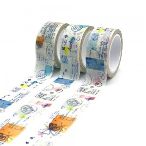 Washi Tape Korea Washi Masking Tape Kalitate handiko Inprimatutako Apainketa Masking Washi Tape oparietarako