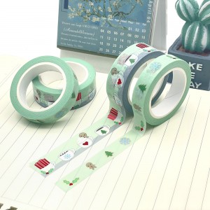Oil Glue Paper Çapkera Decorative ya Japonî Orange Adhesive Custom Masking Tape Paper Washi