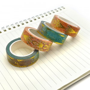 Supply ODM 5 Rolls Blooming Beautiful Floral Decorative Foil Washi Masking Printing Design Tape