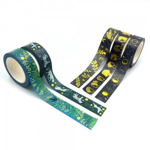 Japanese Decorative Printer Orange Custom Adhesive Foil Masking Washi Pepa Tape