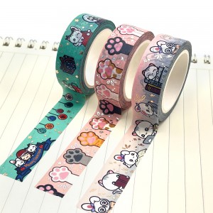 Rotoli persunalizati Foil Washi Tape Fabbricante Craft Washi Masking Tape Offre Stampa Impermeabile