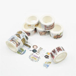 Washi Paper Customized Decorative Masking Tapes rau Custom Printing