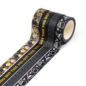 Hot sale Custom Grosir Nggawe Printed Cute Kawaii Rose Gold Foil Washi Masking Tape