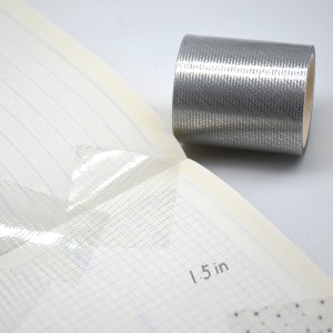 I-Bronze Foil Box Package Bow Brown Grid Washi Tape