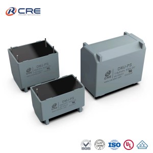 Capacitor de filme de filtro CA retangular de plástico para UPS