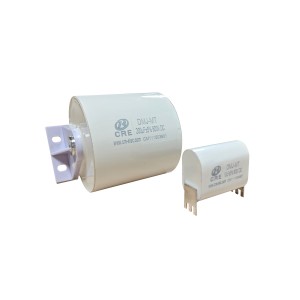 Condensador de película metalizada de cinta de Mylar con terminales axiales
