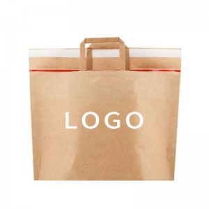 Lupum Eco-amica Kraft Paper Bag Ziplock Pera Accipe Ad Custom