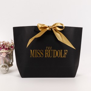 Top Quality Custom Printed Jewelry Shopping Bag Luxury Gift Paper Bag with Rope Handle